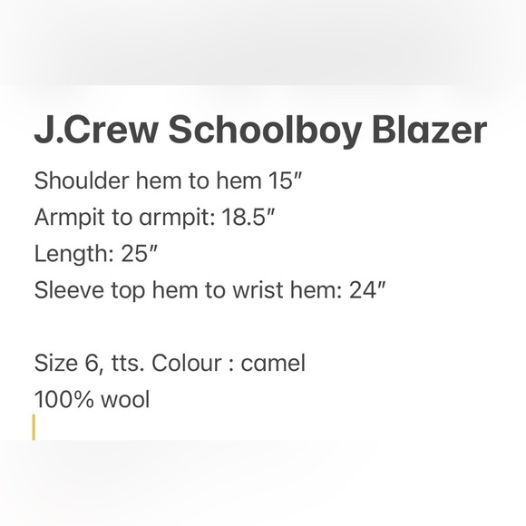 J. Crew Women's Schoolboy Camel Blazer😍😍😍 - Picture 10 of 12